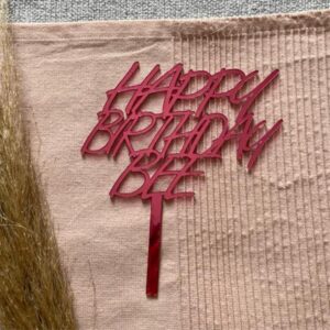 Mirror Acrylic Cake Topper